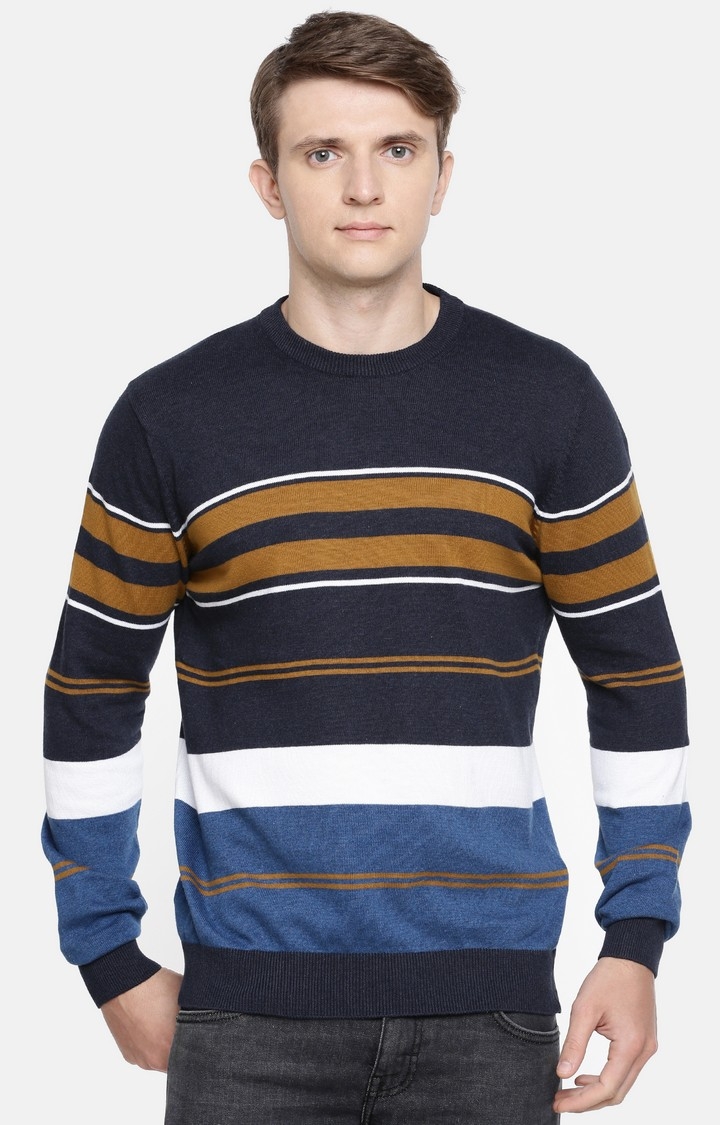 celio | Multicoloured Striped Straight Fit Sweater