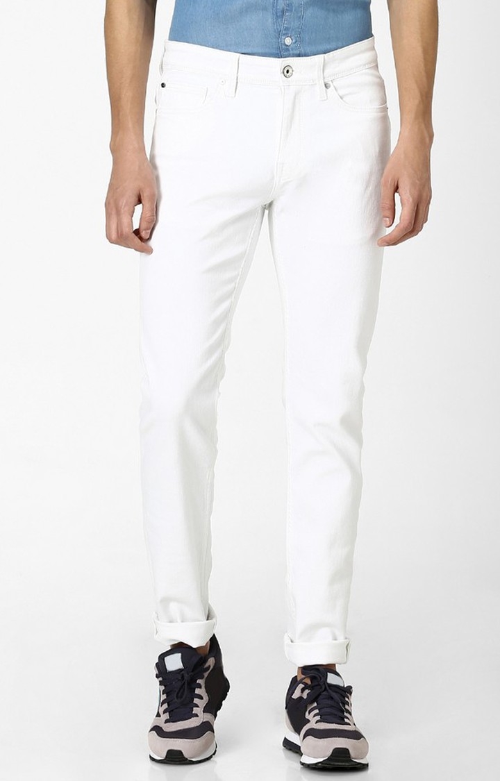 celio | White Solid Slim Fit Jeans