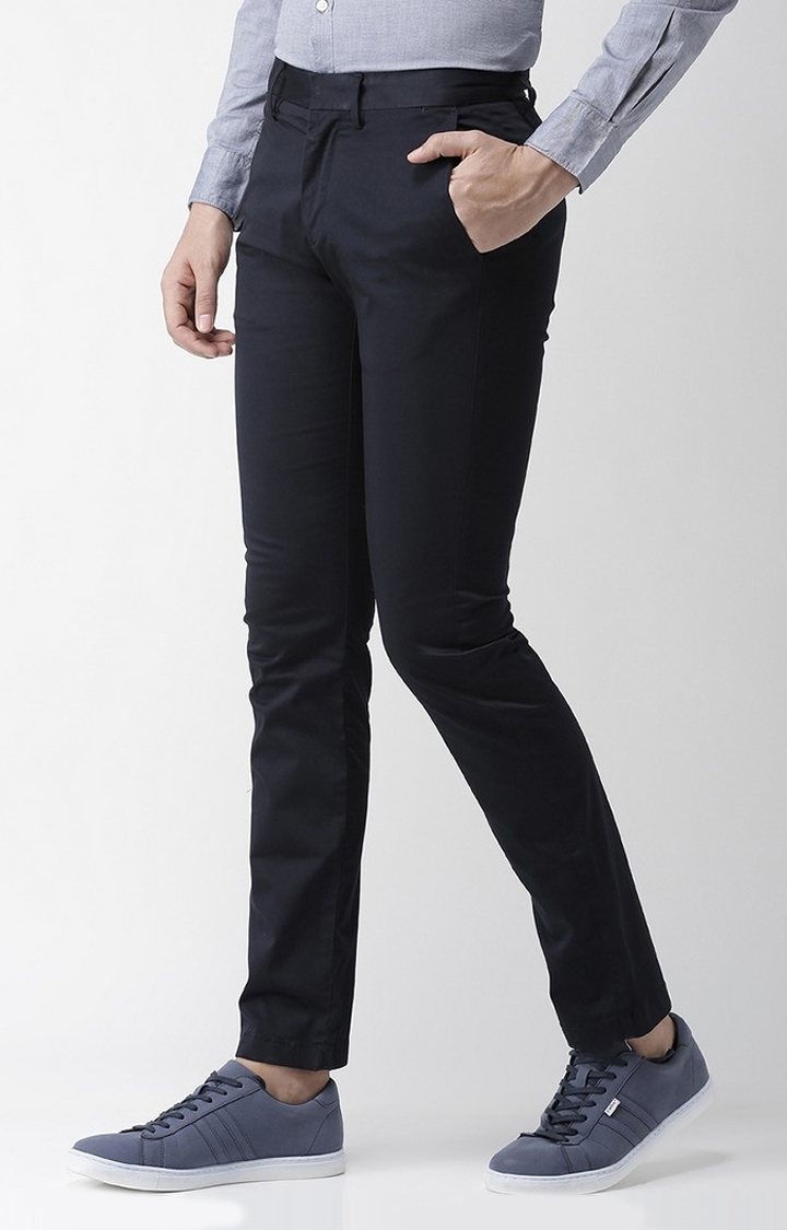 Slim Fit Cotton Blend Navy 01 Trouser