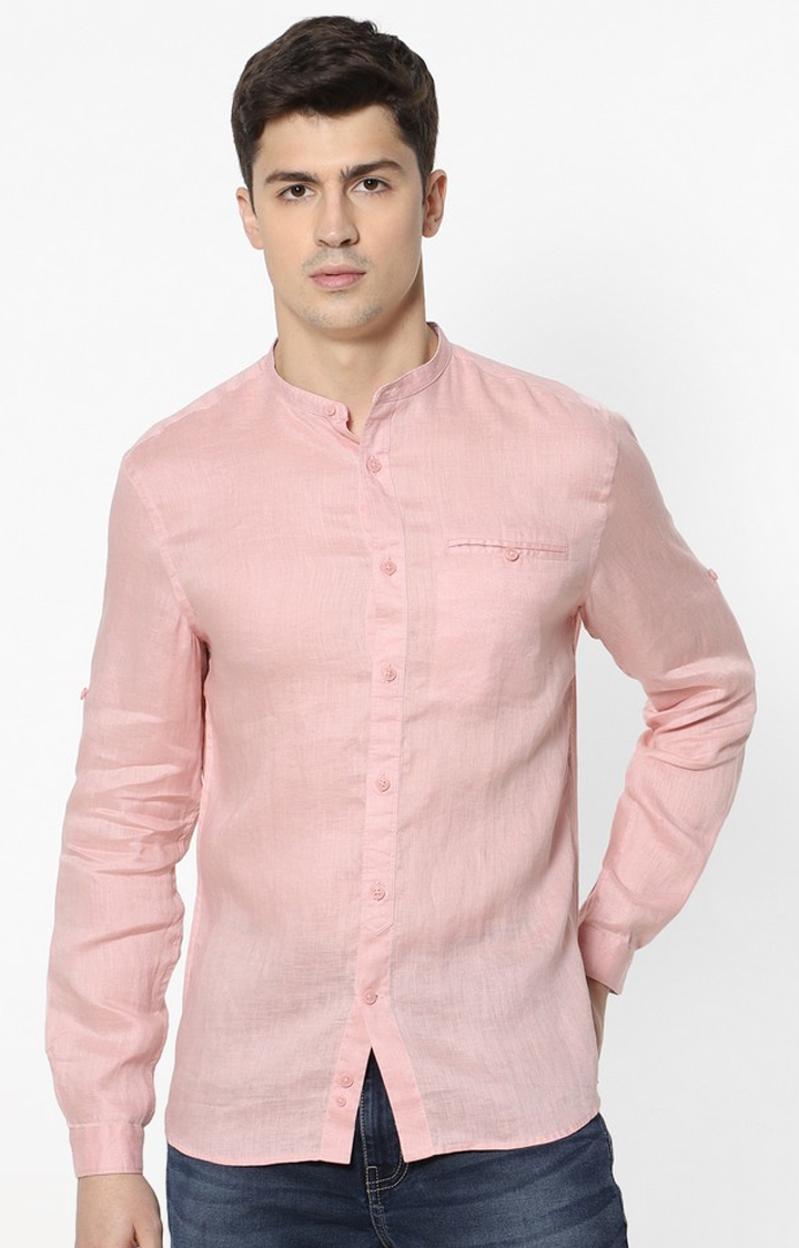 100% Cotton Pink Casual Shirt