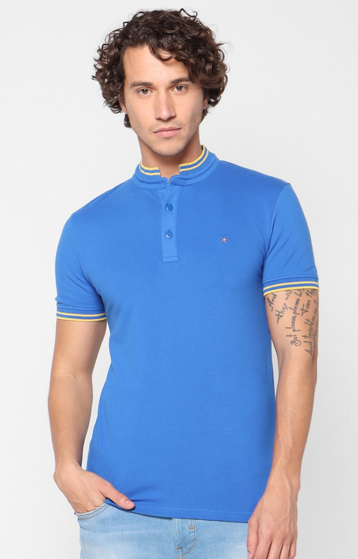 Blue Solid T-Shirt