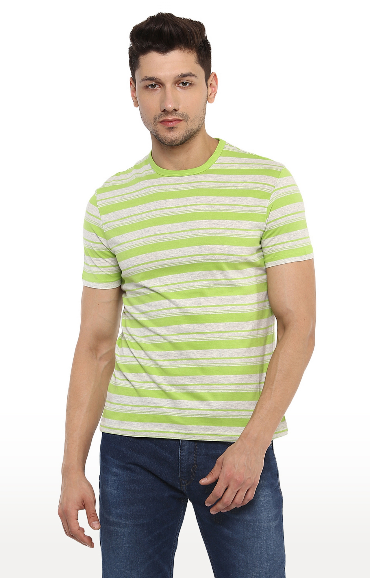 celio | Green Striped T-Shirt