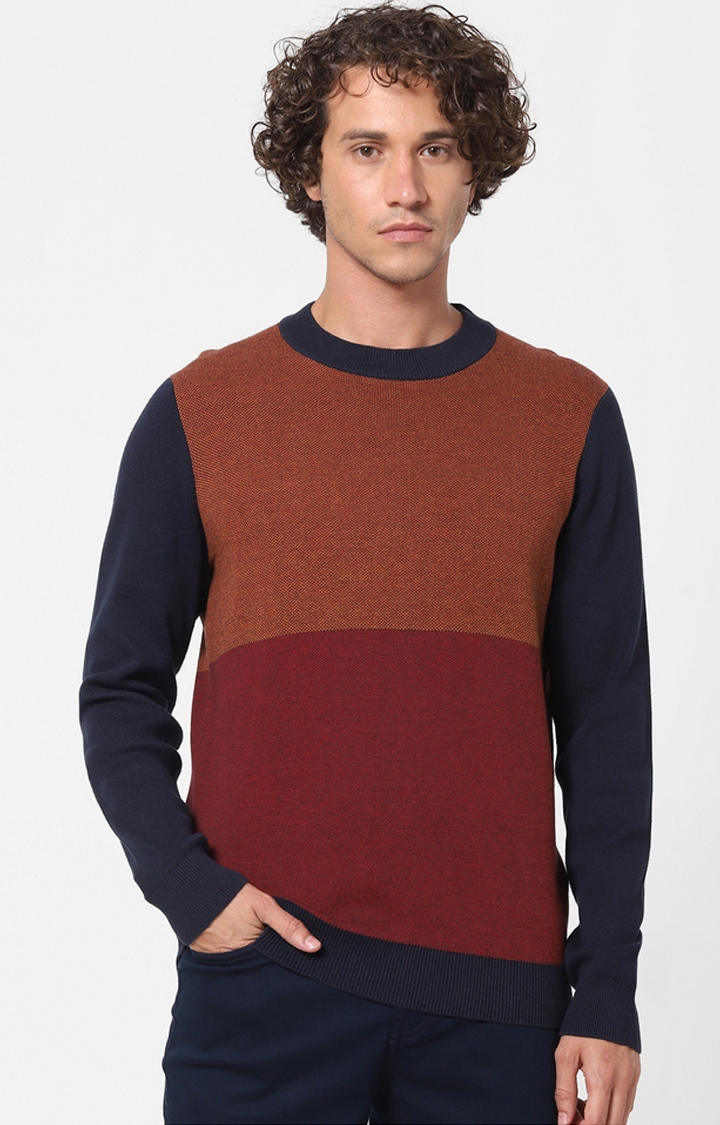 celio | Navy Colourblock Sweaters