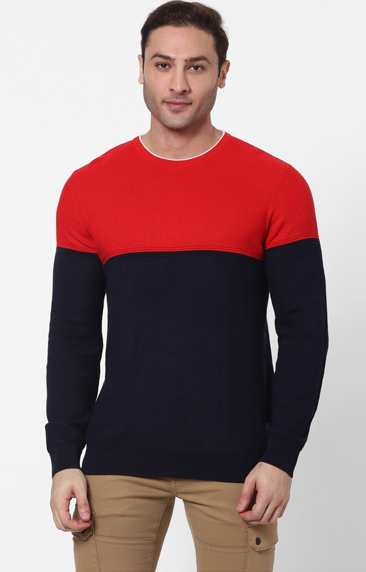 celio | Red Colourblock Sweaters