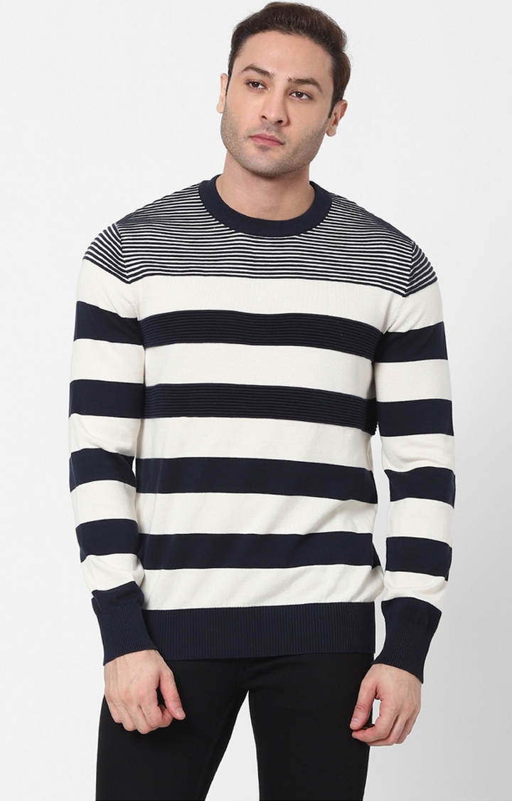 celio | Blue Striped Sweaters