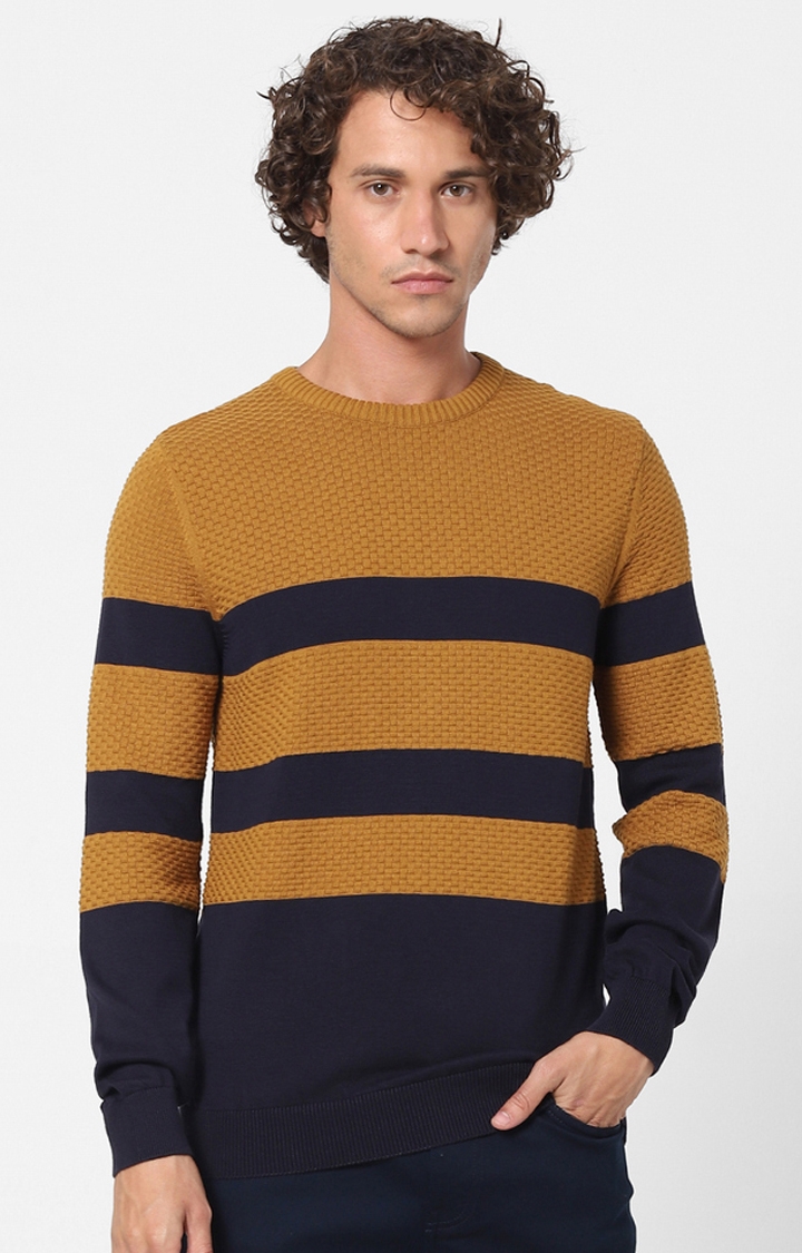 Brown Colourblock Sweaters