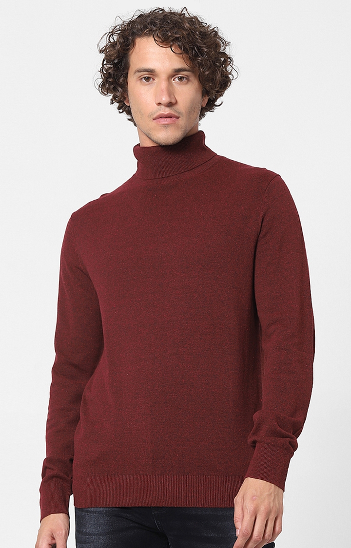 celio | Red Turtle Neck Sweater