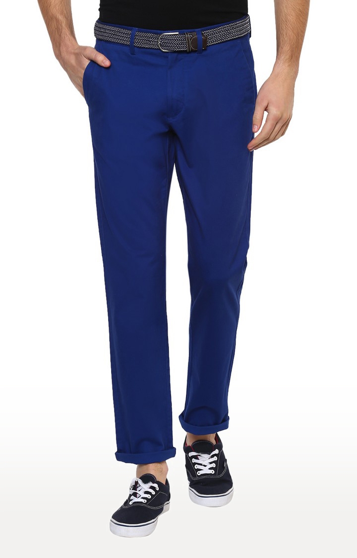 Celio Straight Navy Blue Trousers