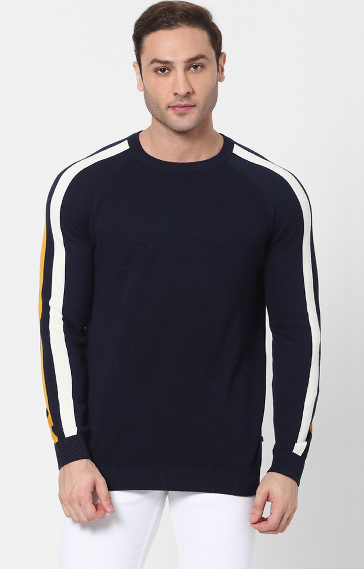 celio | Blue Solid Sweaters