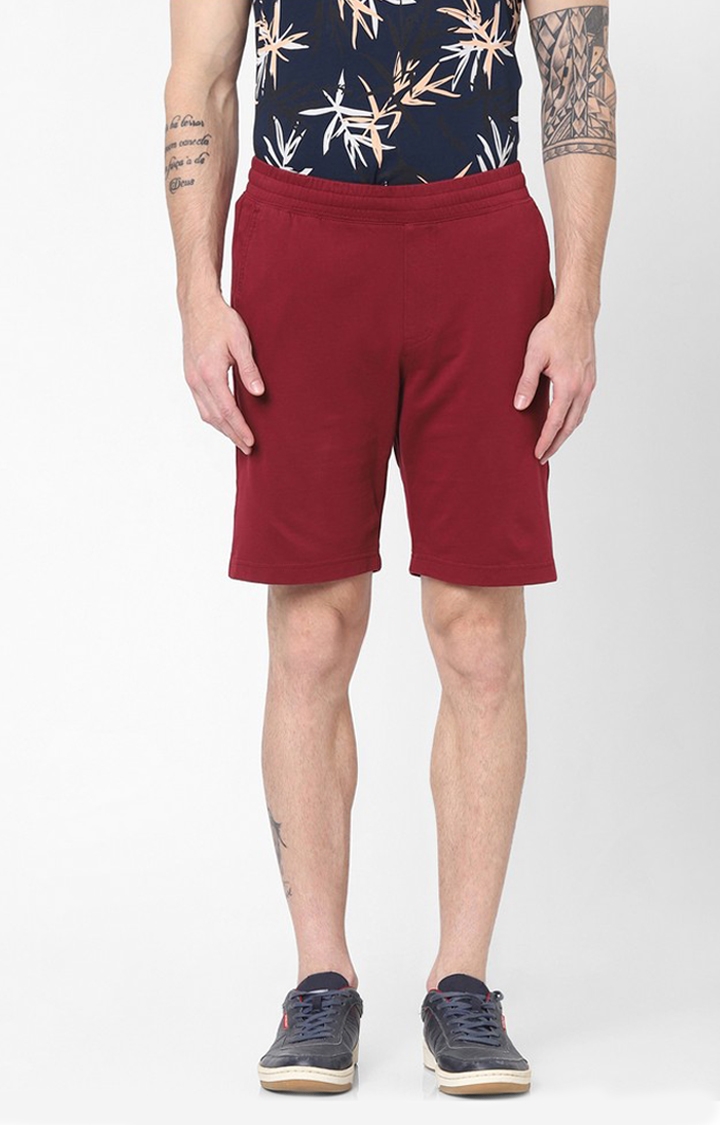 celio | Maroon Slim Fit Shorts