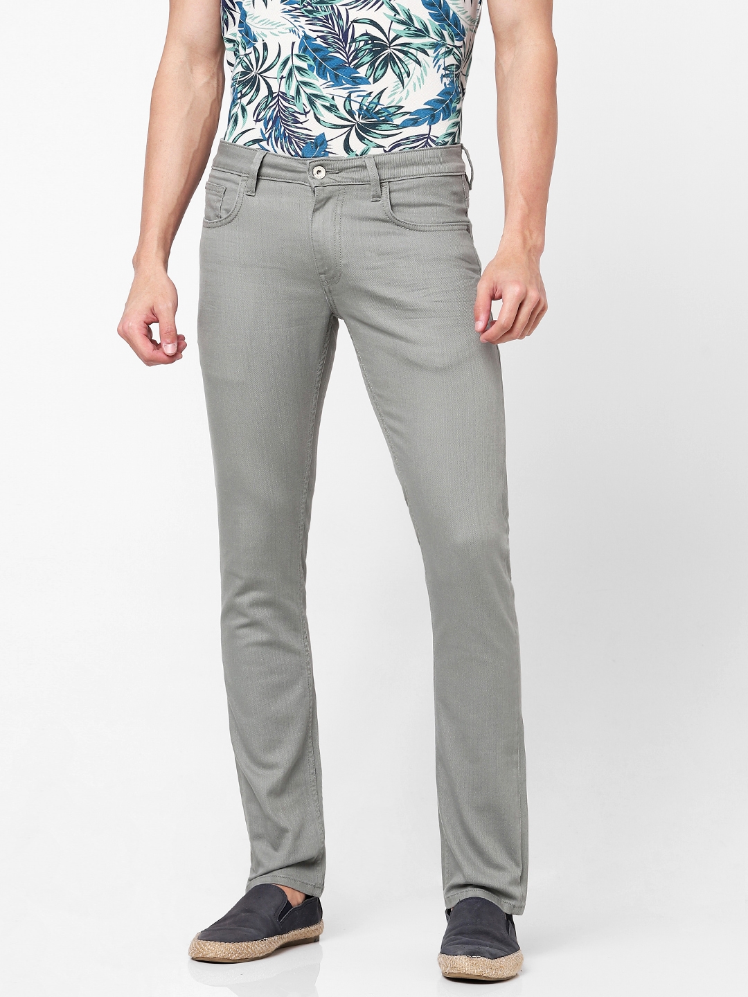 celio | Men's Green Slim Fit Denim Jeans