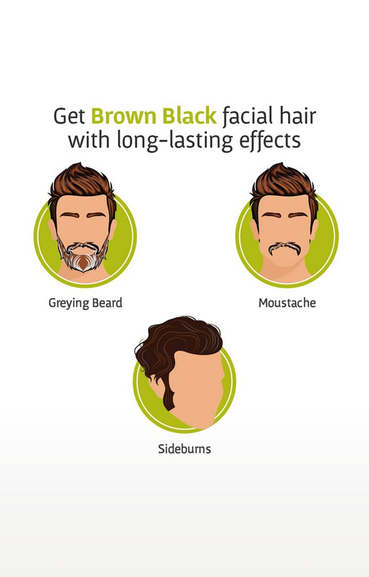 Bombay Shaving Company Beard Colour For Men (Brown Black) with Henna & Amla