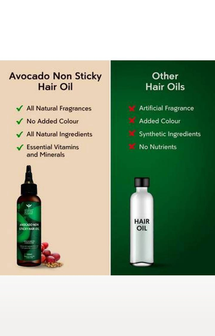 Avocado and Grapeseed Non-Sticky Moisturising Hair Oil