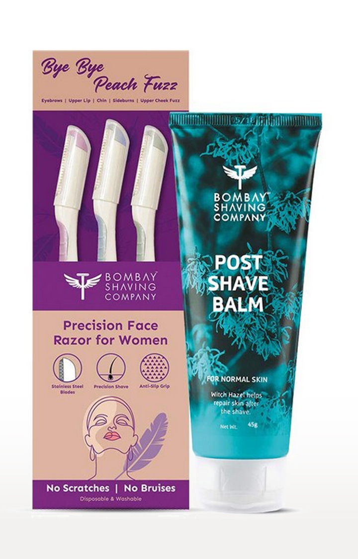 Face Shaving Combo with Precision Face Razor & Post-Shave Balm