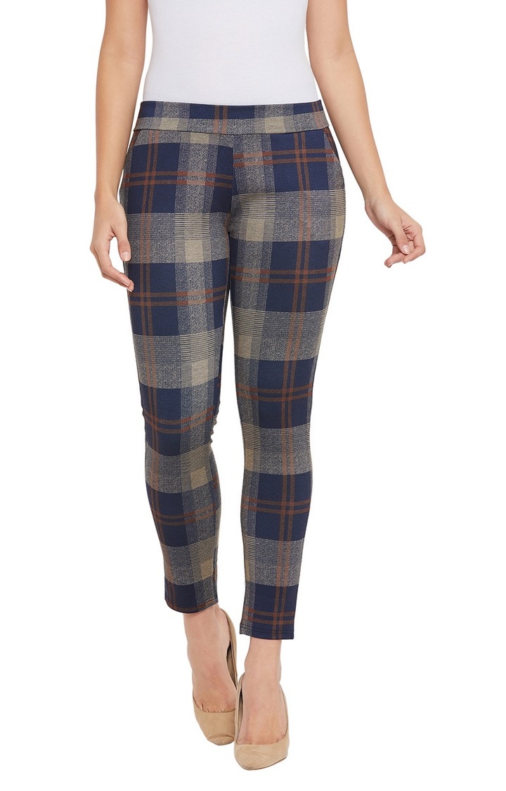 Blue Checked Chinos