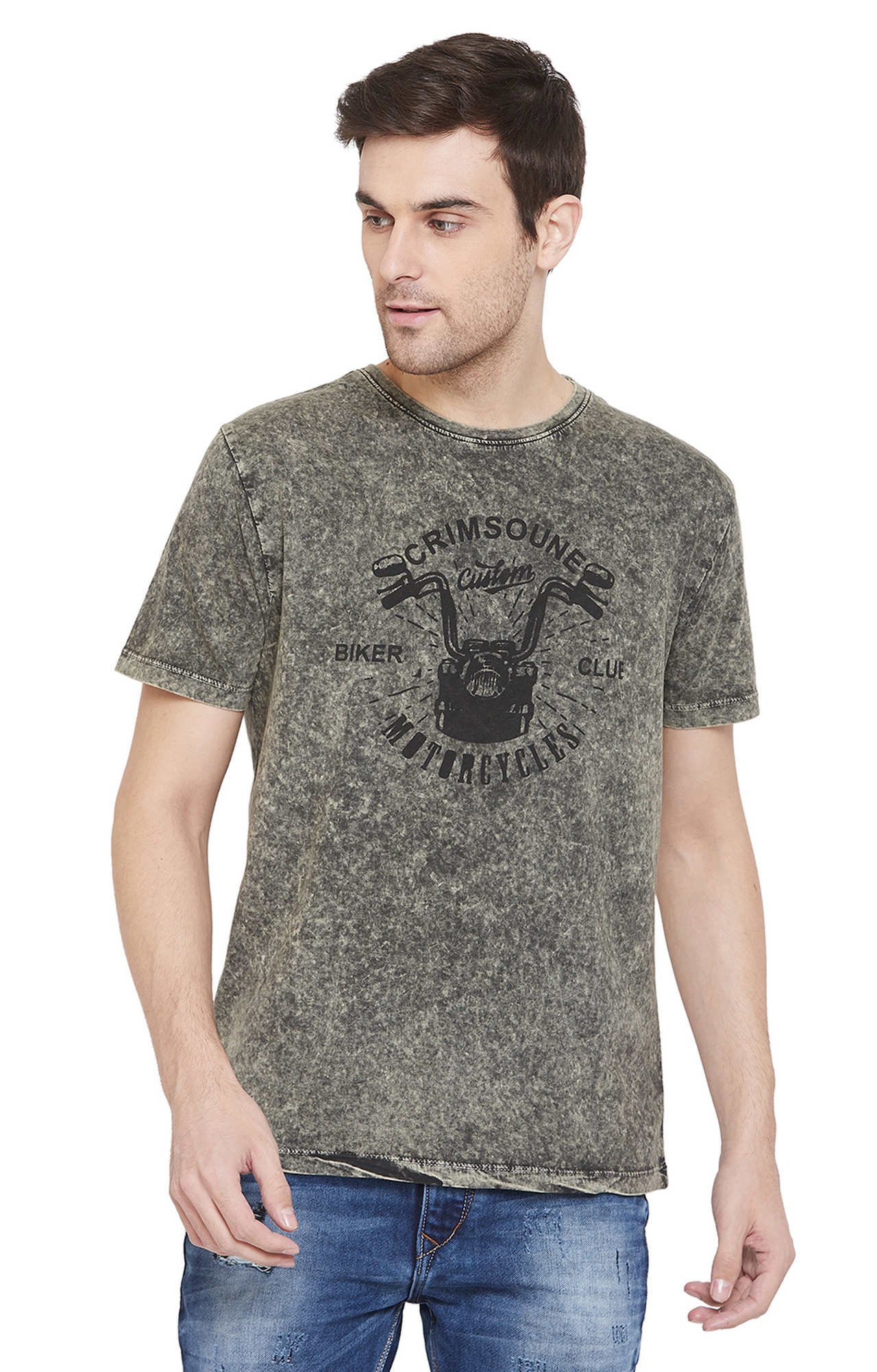Crimsoune Club | Green Printed T-Shirt