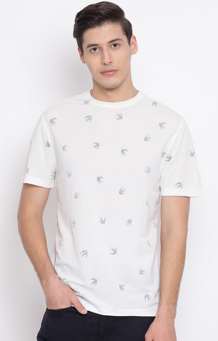 Crimsoune Club | White Printed T-Shirt