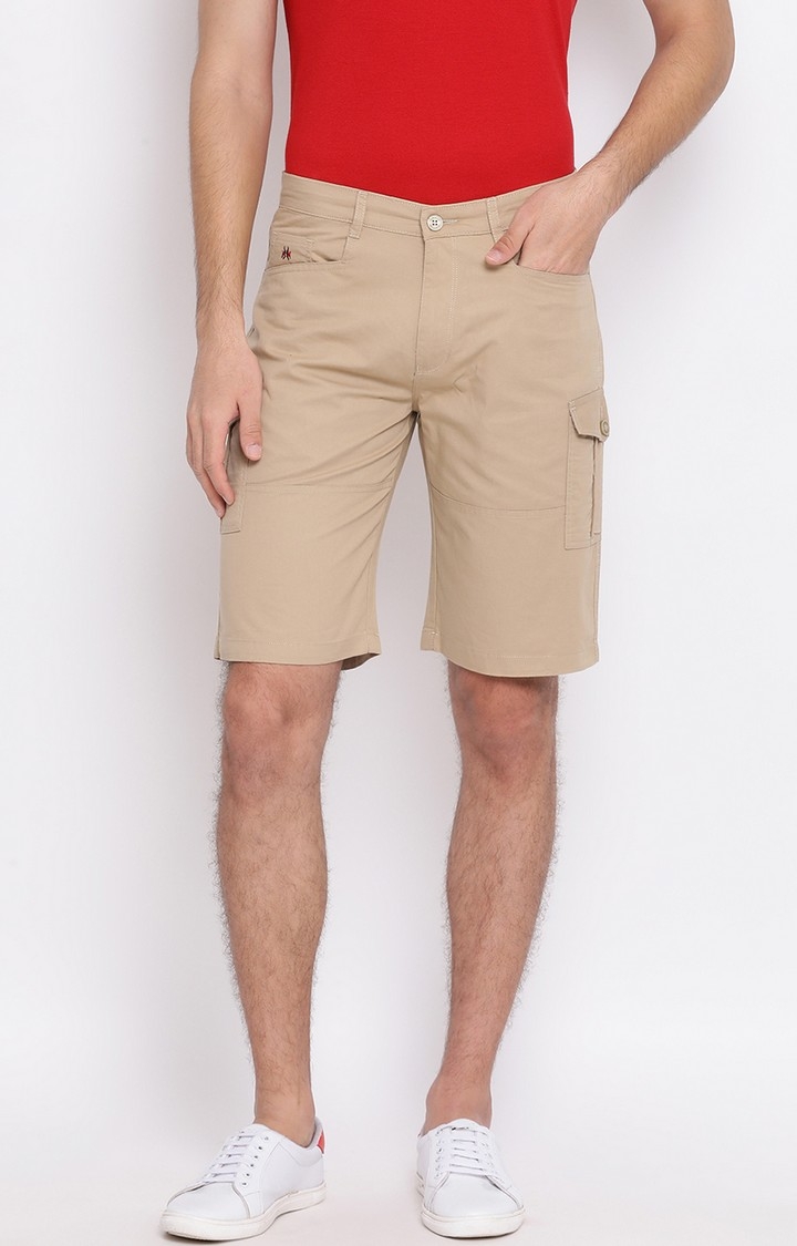 Crimsoune Club | Beige Solid Shorts