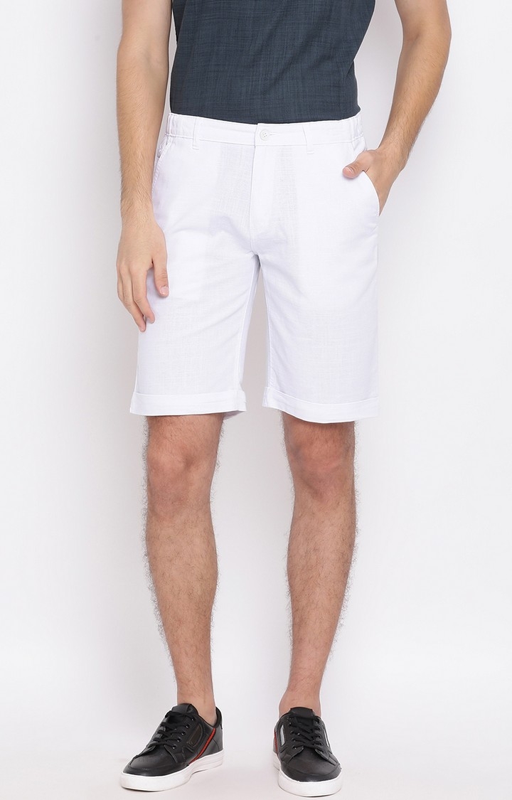 Crimsoune Club | White Solid Shorts