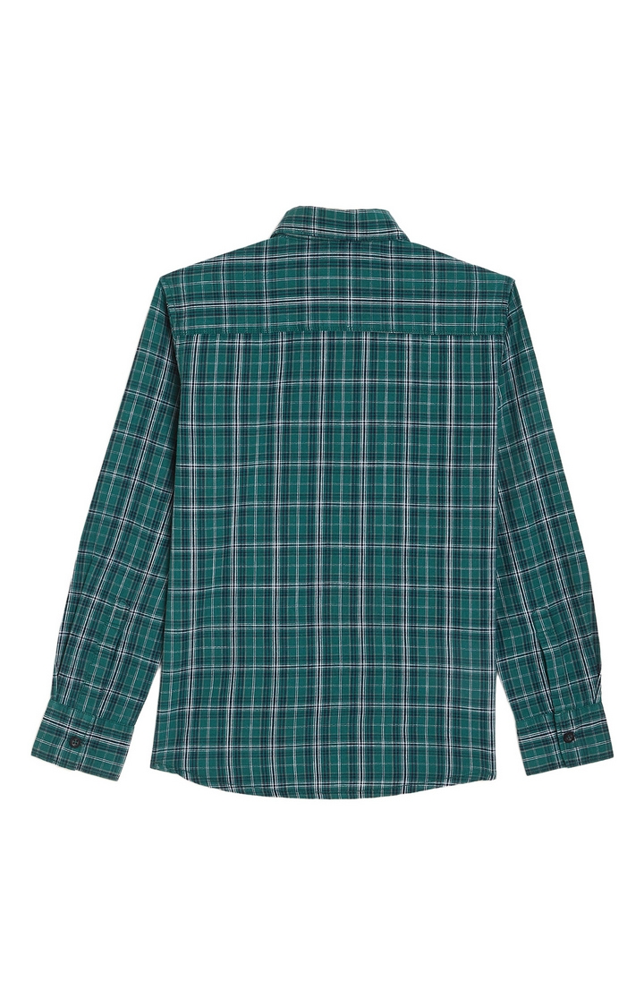 Green Checked Casual Shirt
