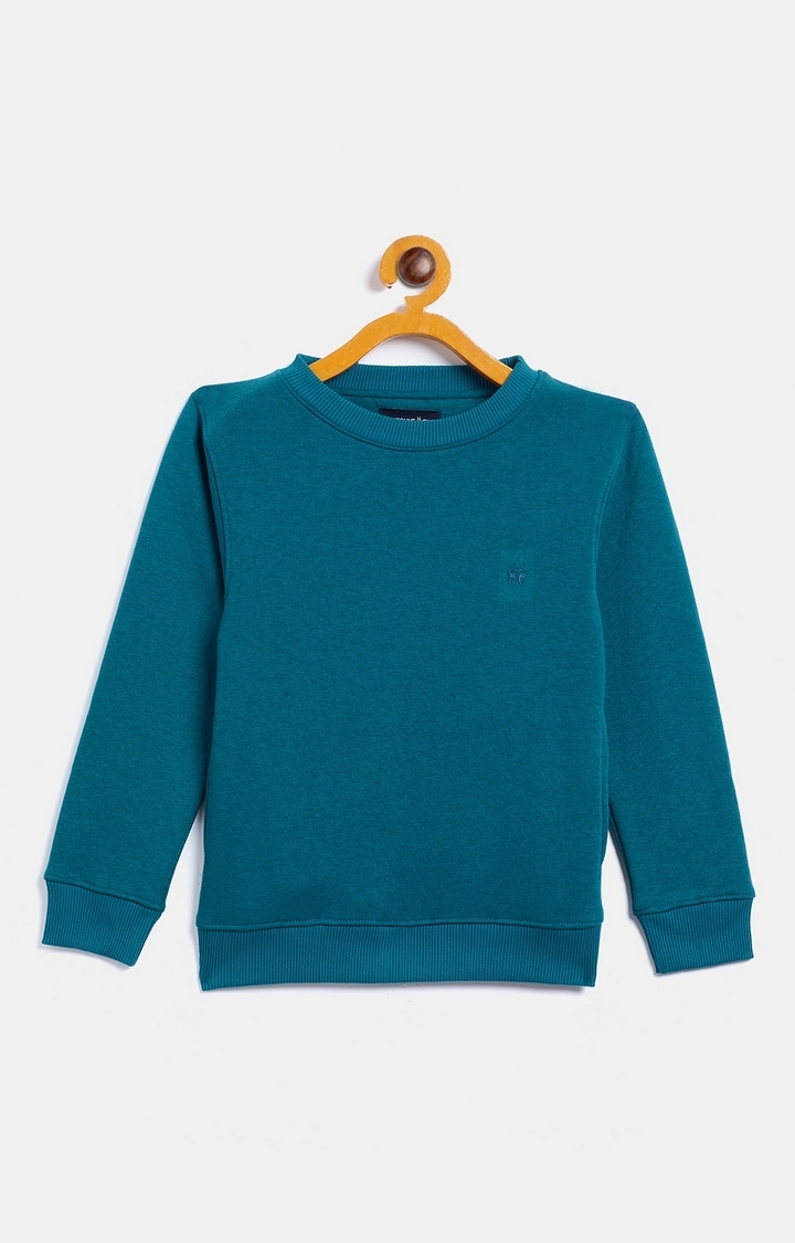 Crimsoune Club | Blue Solid Sweatshirts