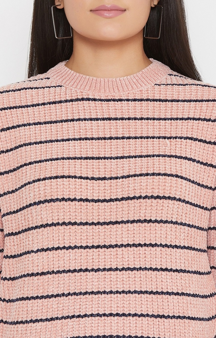 Pink Striped Sweaters