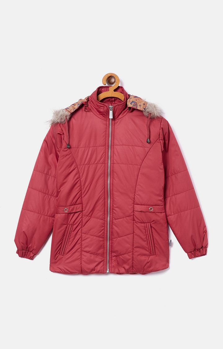 Crimsoune Club | Pink Solid Front Open Jacket