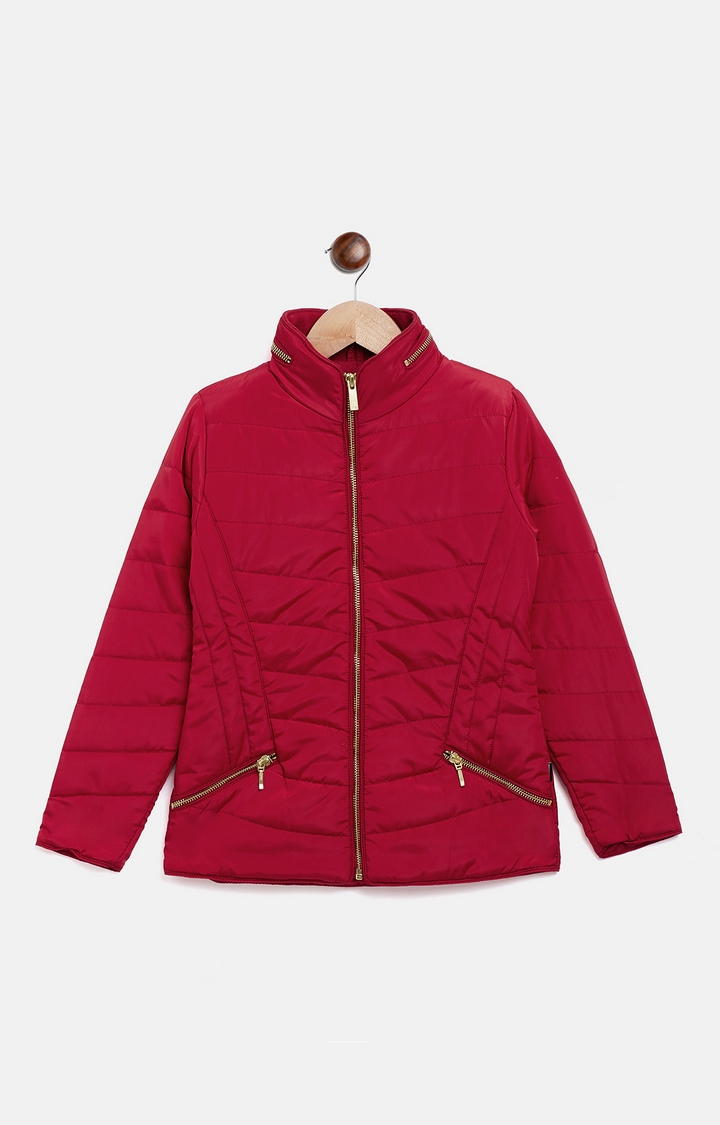 Crimsoune Club | Red Solid Front Open Jacket
