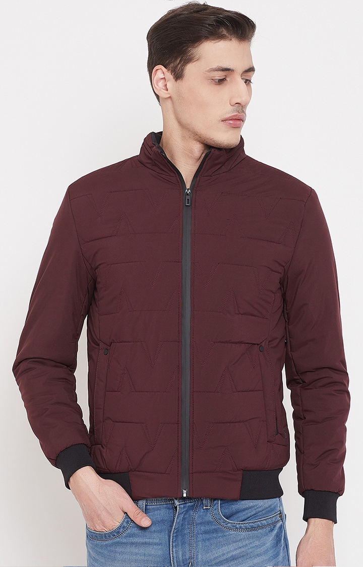 Red Solid Front Open Jacket