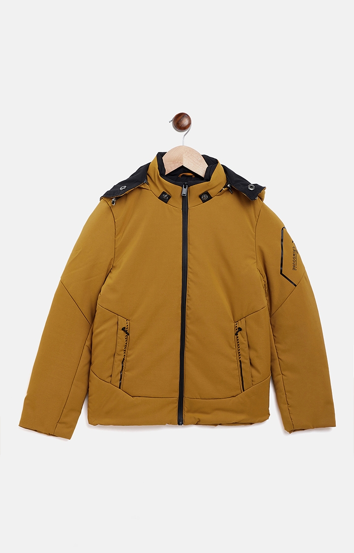 Crimsoune Club | Yellow Solid Western Jacket