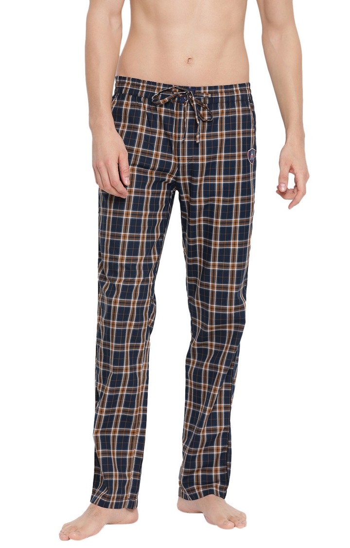 Brown Checked Trackpants
