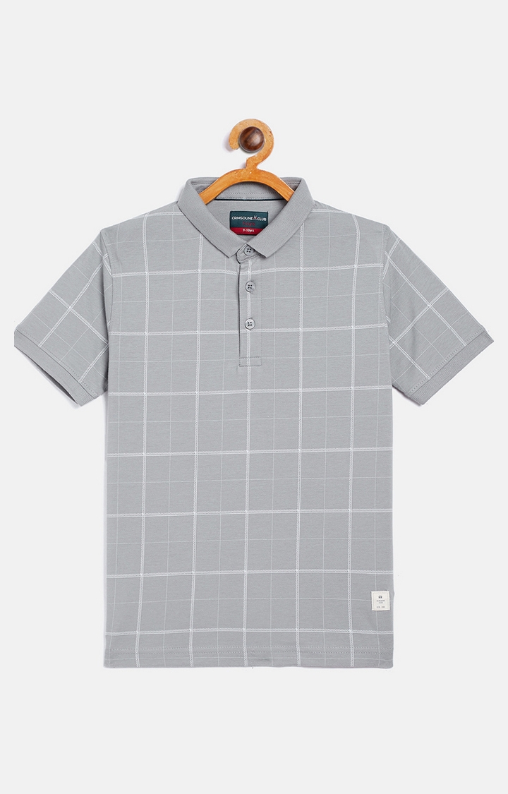 Grey Checked T-Shirt