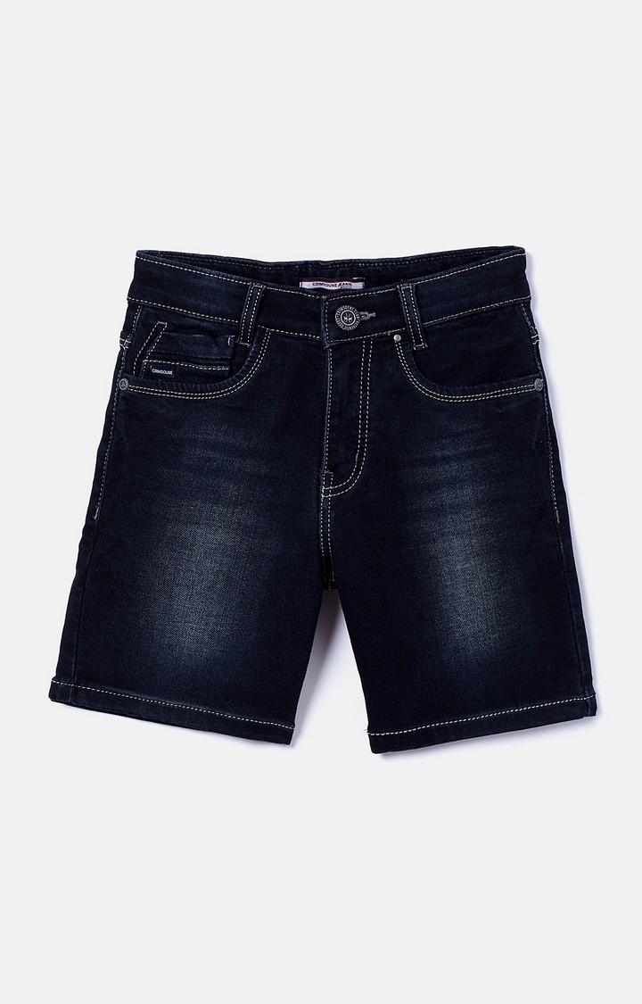 Crimsoune Club | Navy Blue Solid Shorts