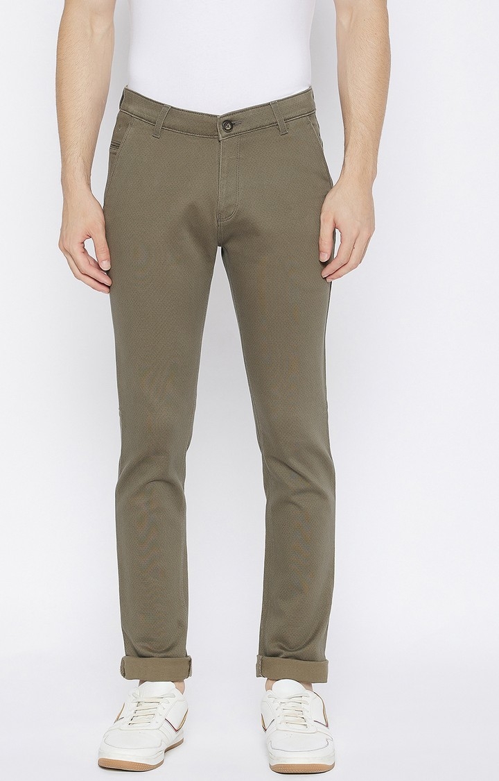 Olive Printed Trousers