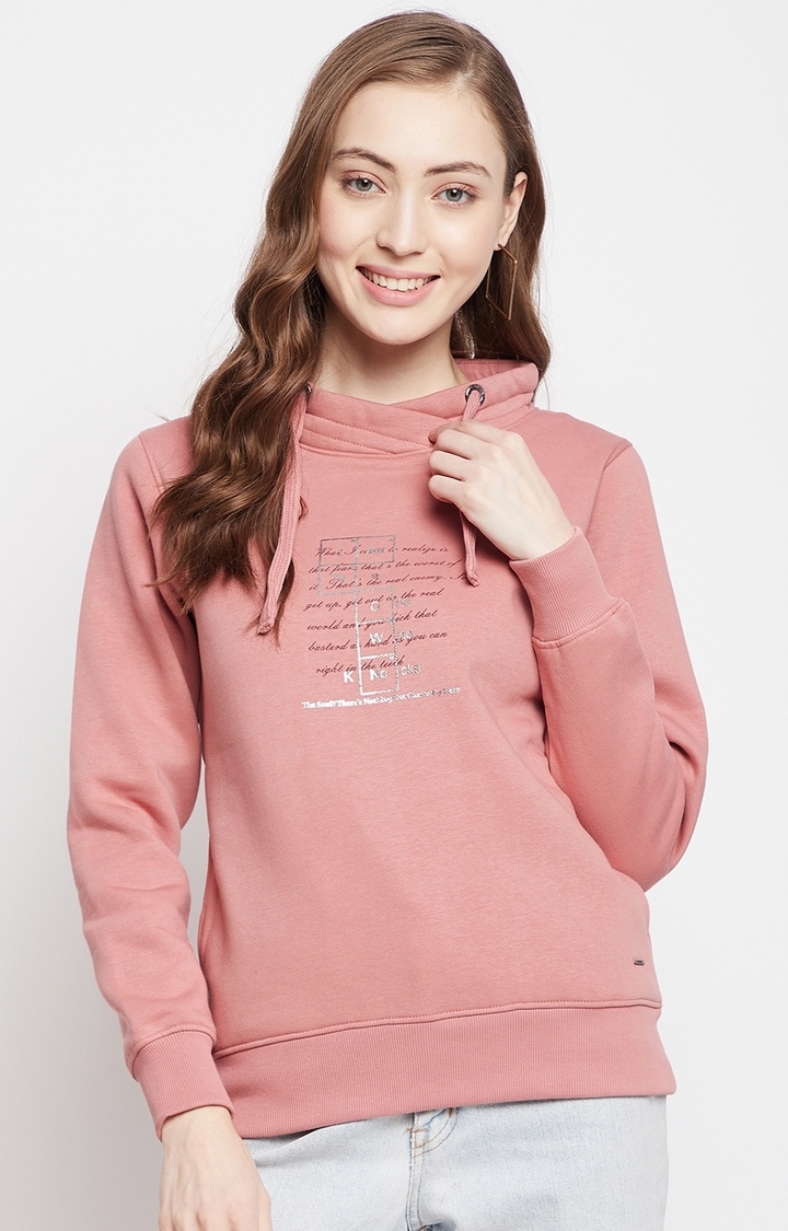 Crimsoune Club | Pink Printed Sweatshirts