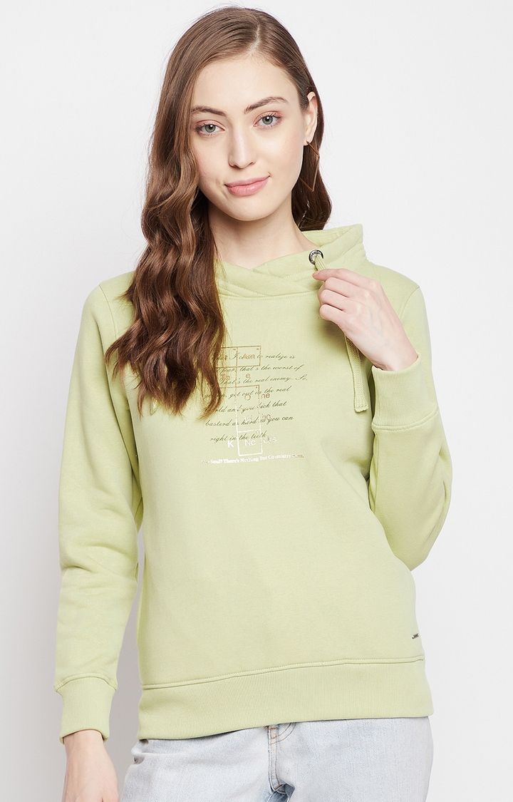 Crimsoune Club | Green Printed Sweatshirts
