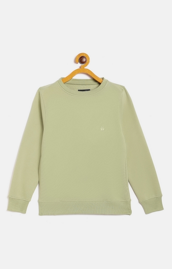 Crimsoune Club | Green Solid Sweatshirts