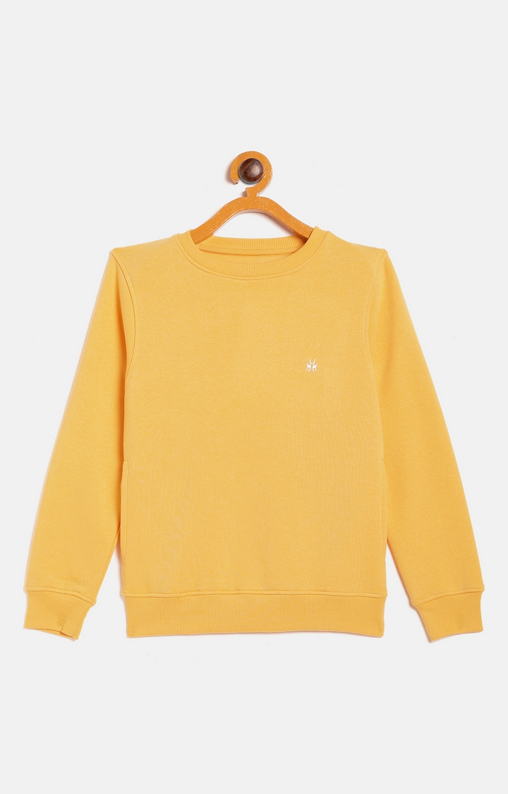 Crimsoune Club | Yellow Solid Sweatshirts