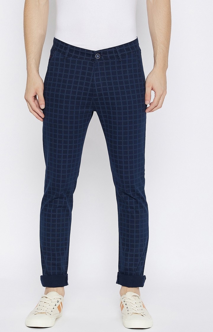 Blue Checked Trousers