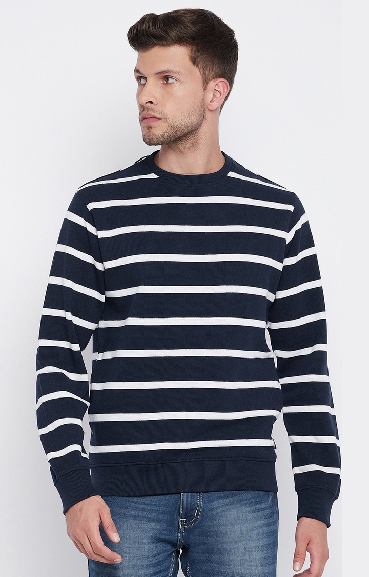 Blue Striped Sweatshirts