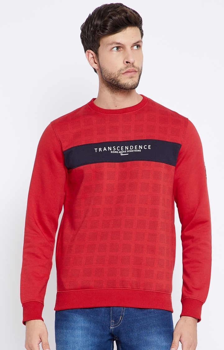 Crimsoune Club | Red Printed Sweatshirts
