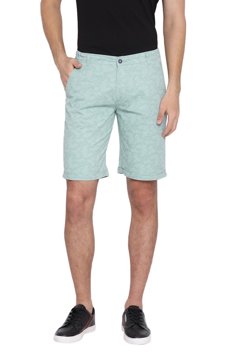 Green Printed Shorts