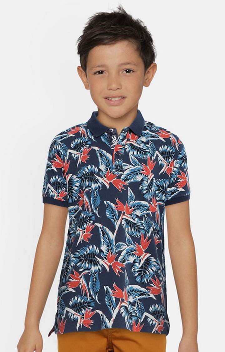 Pepe Jeans | Blue Printed Polos