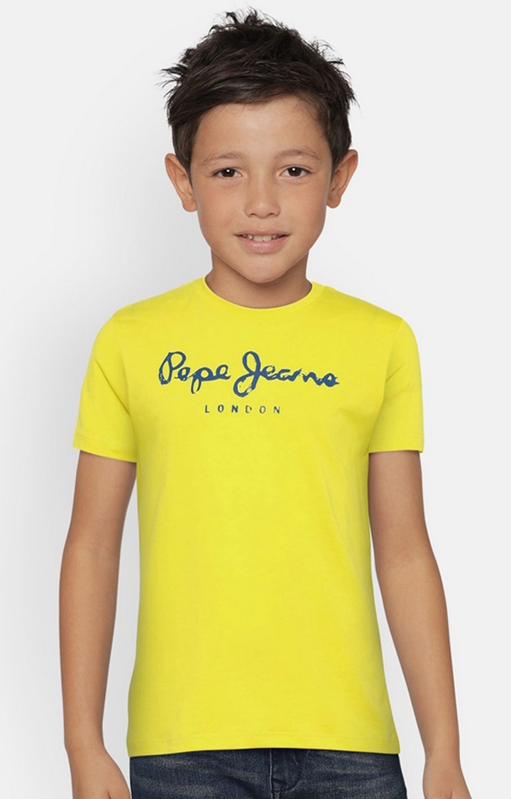Pepe Jeans | Yellow Printed T-Shirt
