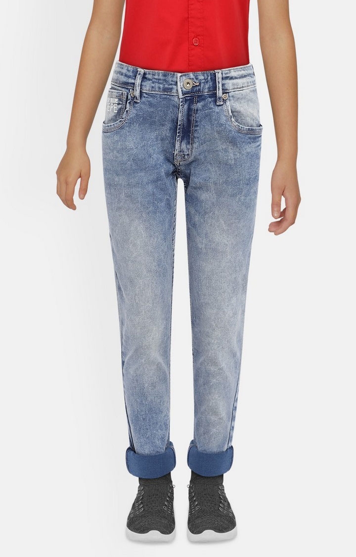 Boys Blue Tapered Jeans