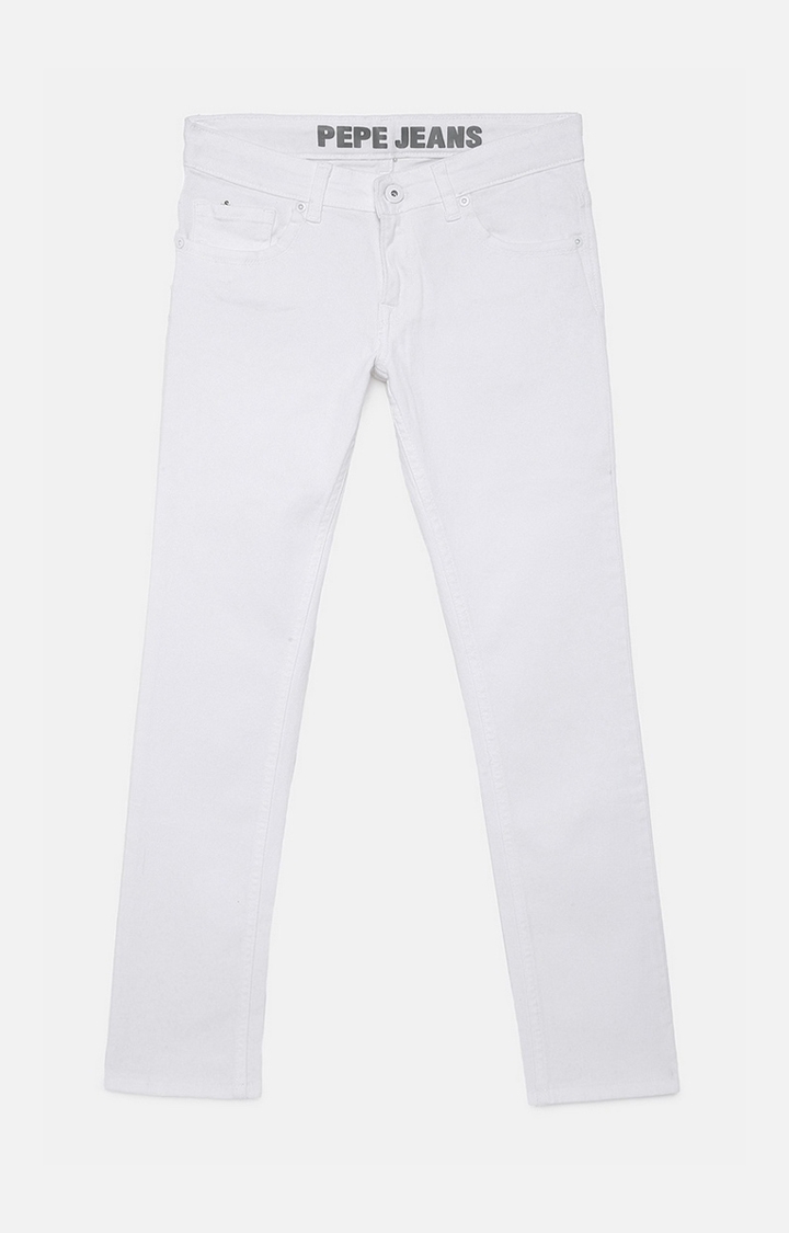 Pepe Jeans | White Solid Jeans