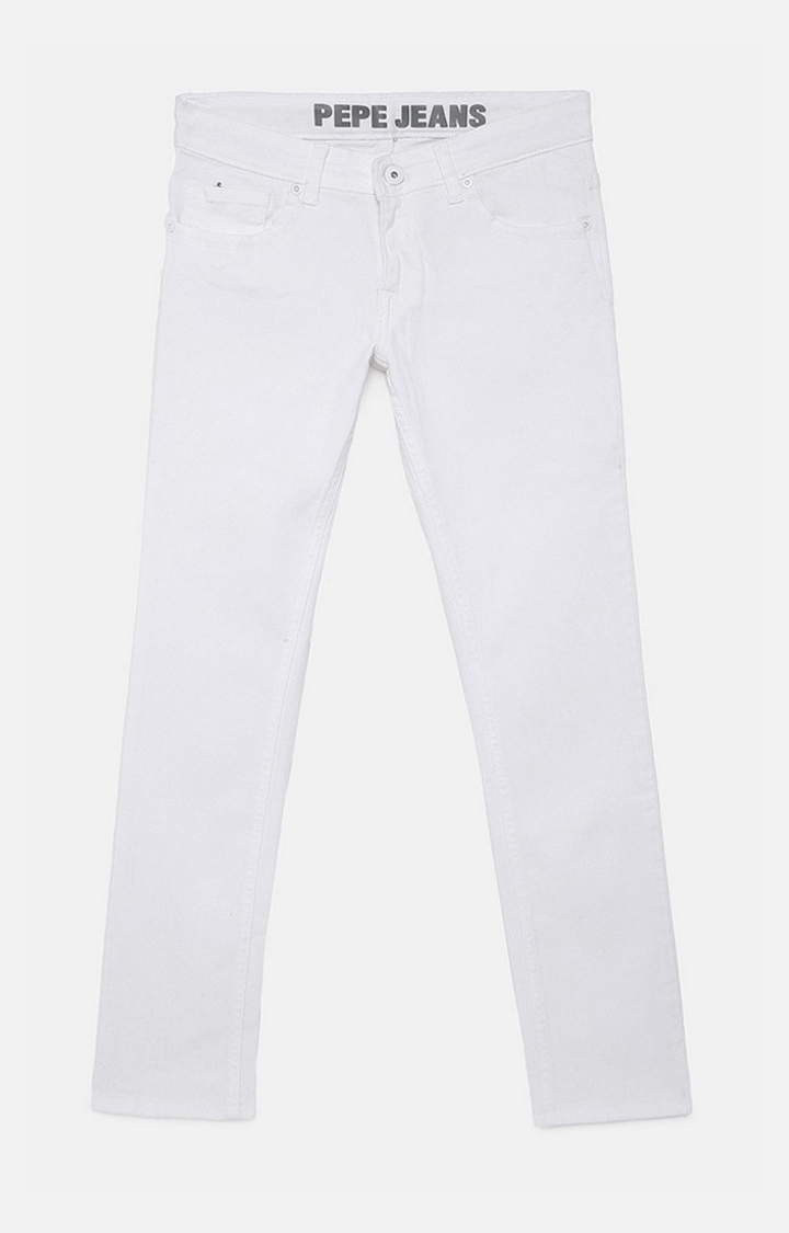 Boys White Slim Jeans
