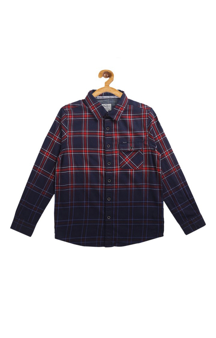 Pepe Jeans | Red Checked Casual Shirt