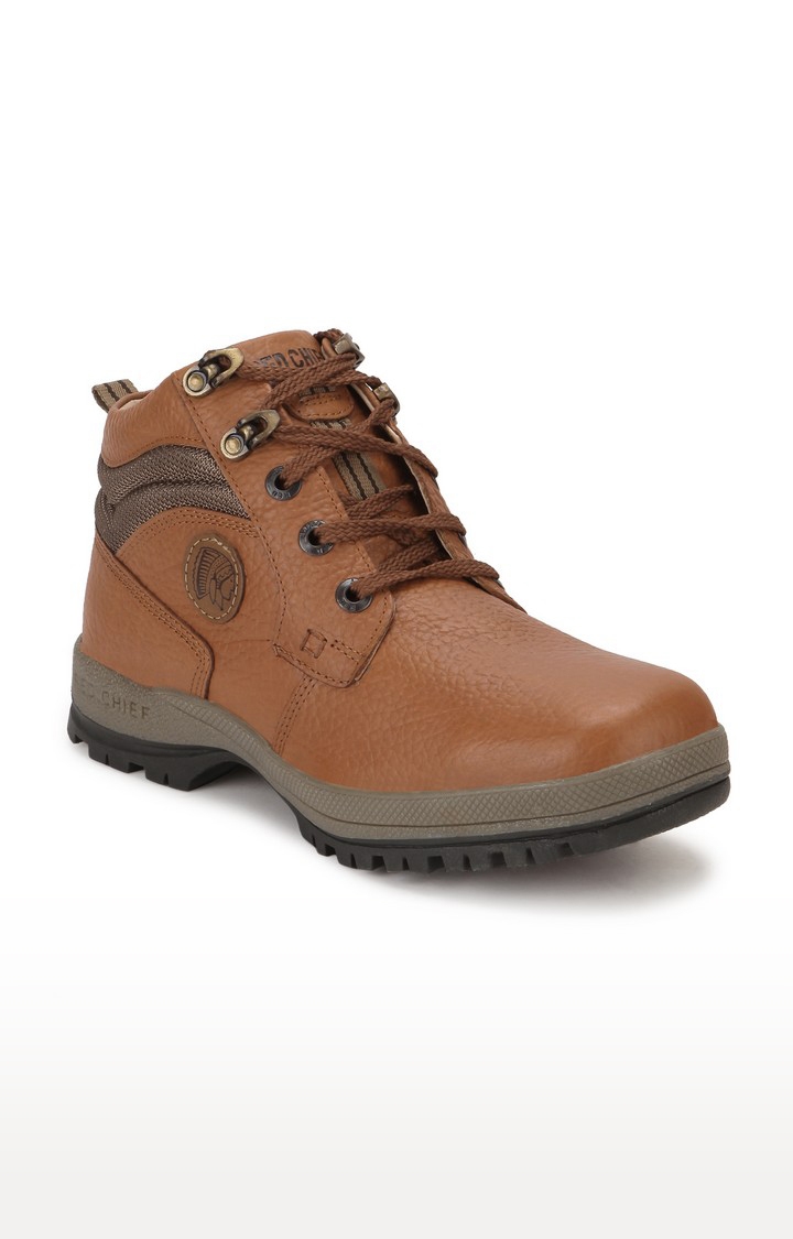 RED CHIEF | Men's Brown Leather Boots
