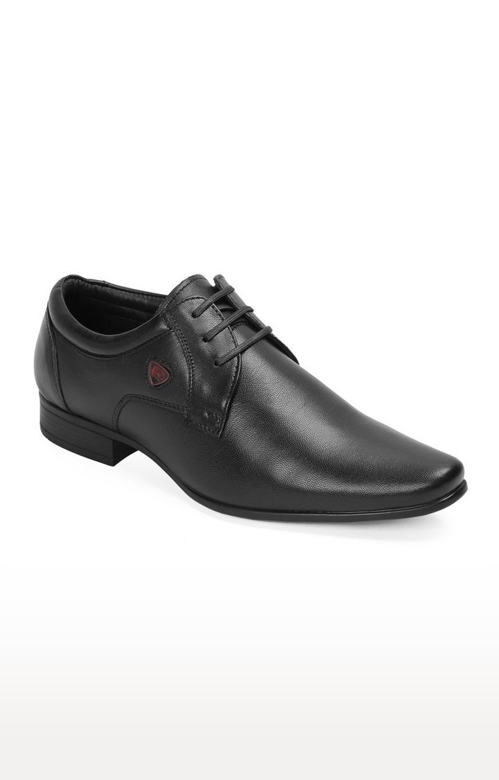 Men's Black Leather Derby Shoes